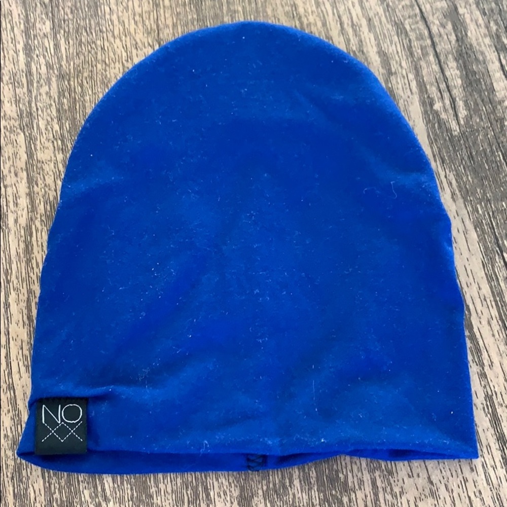 Blue jersey knit Noxx beanie